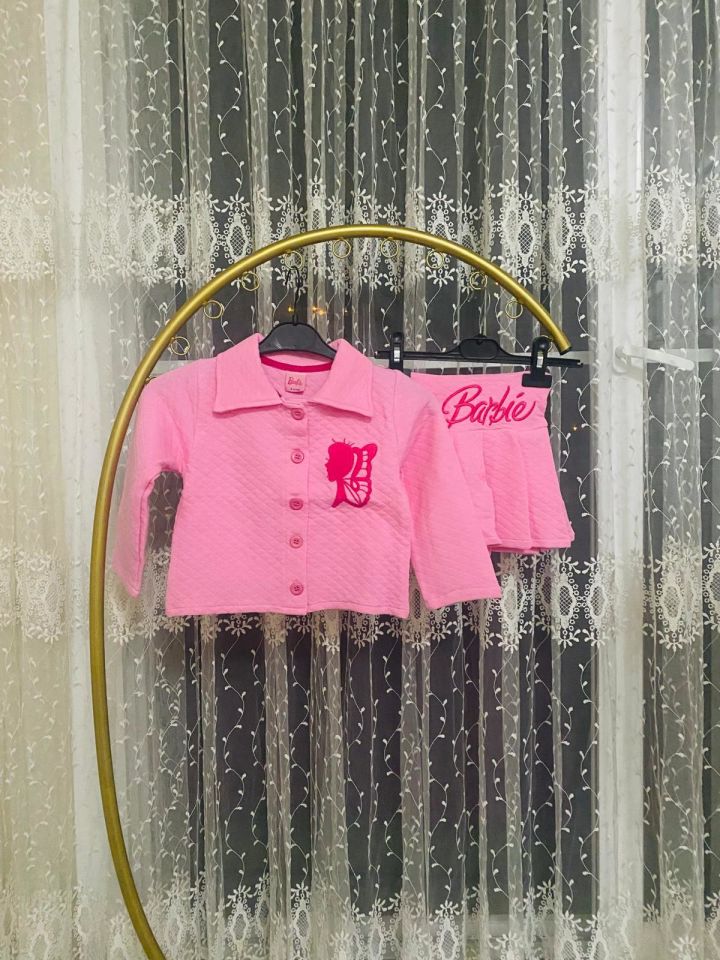 Kız Çocuk Hırkalı Etekli Takım Pembe 2510 Pembe