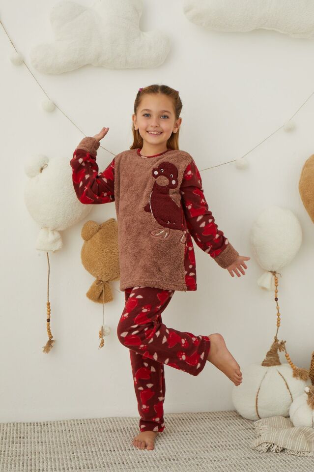 Kız Çocuk Welsoft Polar Pijama Takımı 42235