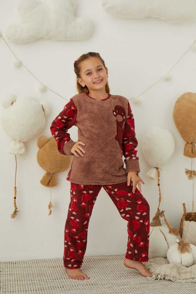 Kız Çocuk Welsoft Polar Pijama Takımı 42235
