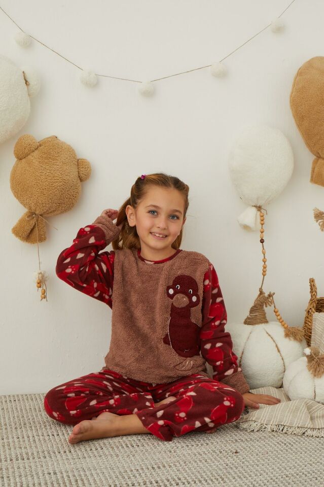 Kız Çocuk Welsoft Polar Pijama Takımı 42235