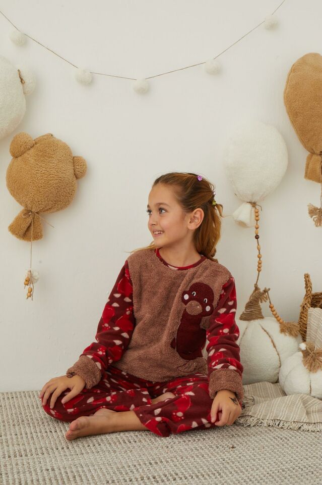 Kız Çocuk Welsoft Polar Pijama Takımı 42235