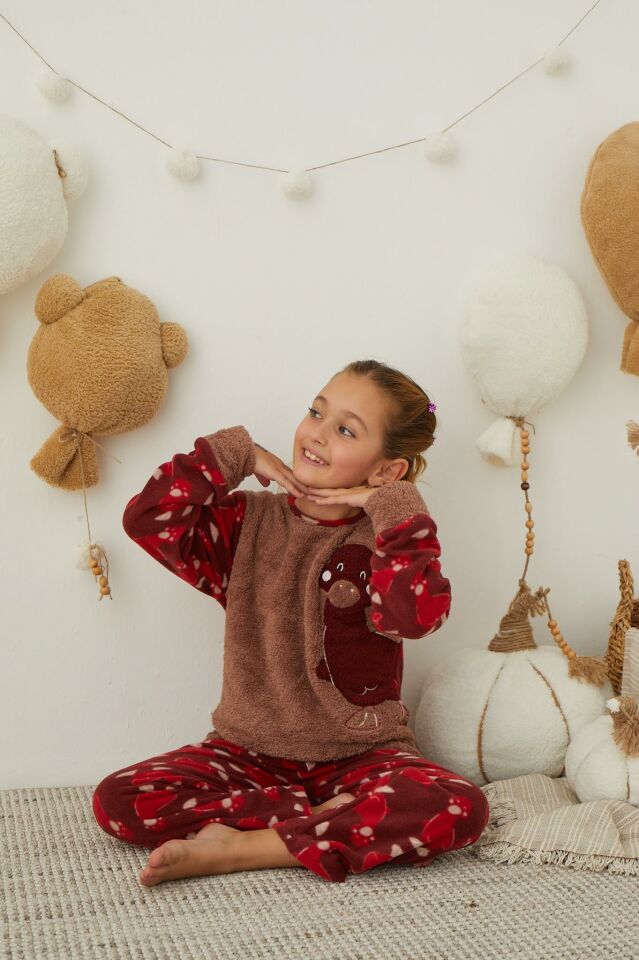 Kız Çocuk Welsoft Polar Pijama Takımı 42235