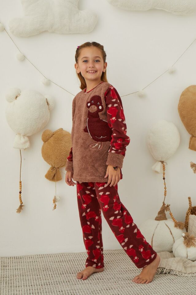 Kız Çocuk Welsoft Polar Pijama Takımı 42235