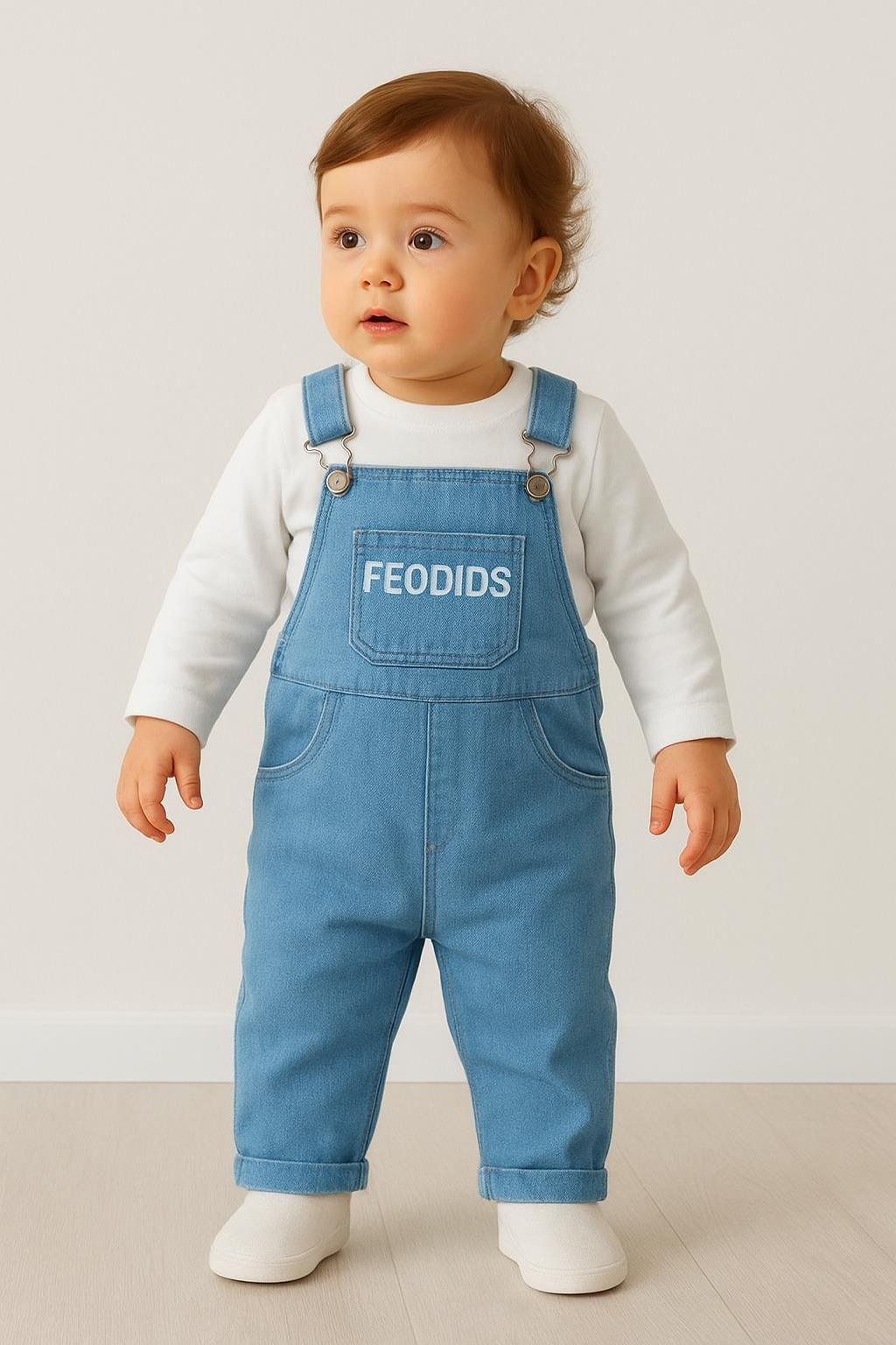 Bebek Uzun Kollu Tişört ve Salopet Takımı 0323