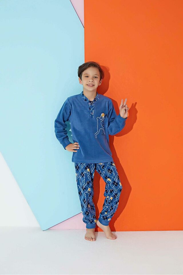 Erkek Çocuk Welsoft Polar Pijama Takımı 3355