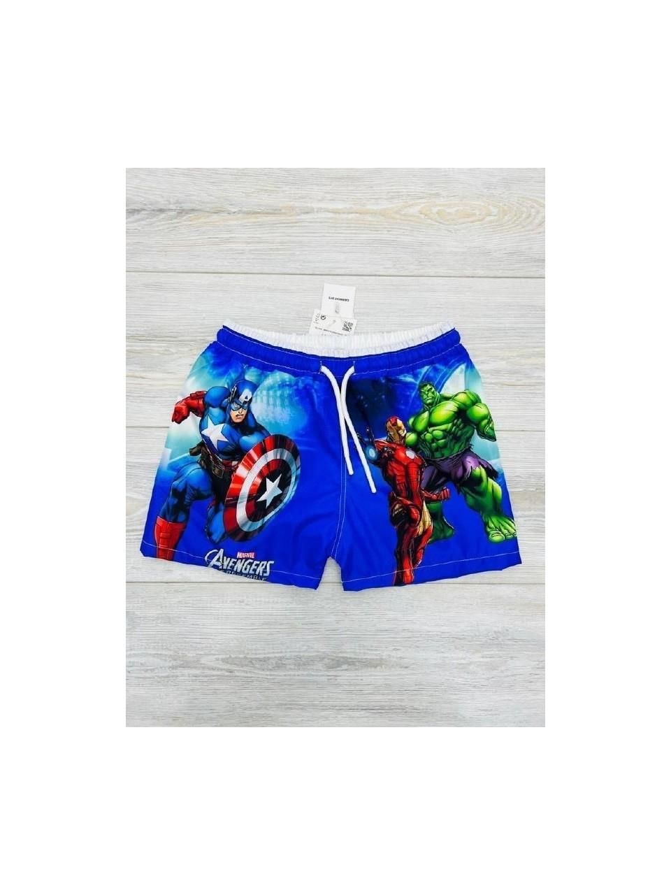 Erkek Çocuk Avengers Şort Boxer Mayo Deniz Şortu 1106