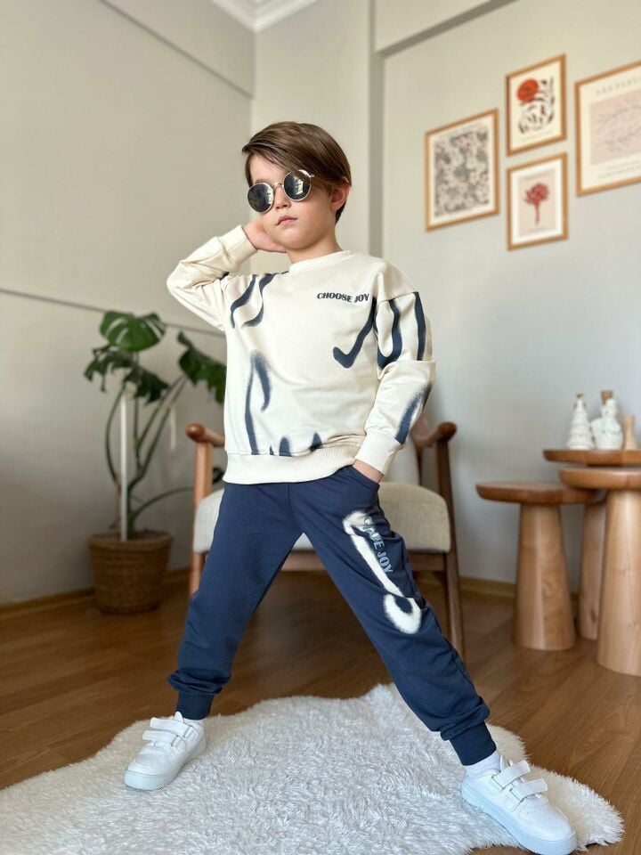Choose Joy Çocuk Sweatshirt ve Eşofman Takımı 1314 F
