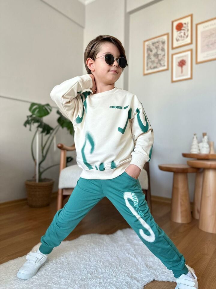 Choose Joy Çocuk Sweatshirt ve Eşofman  Takımı 1314 Y