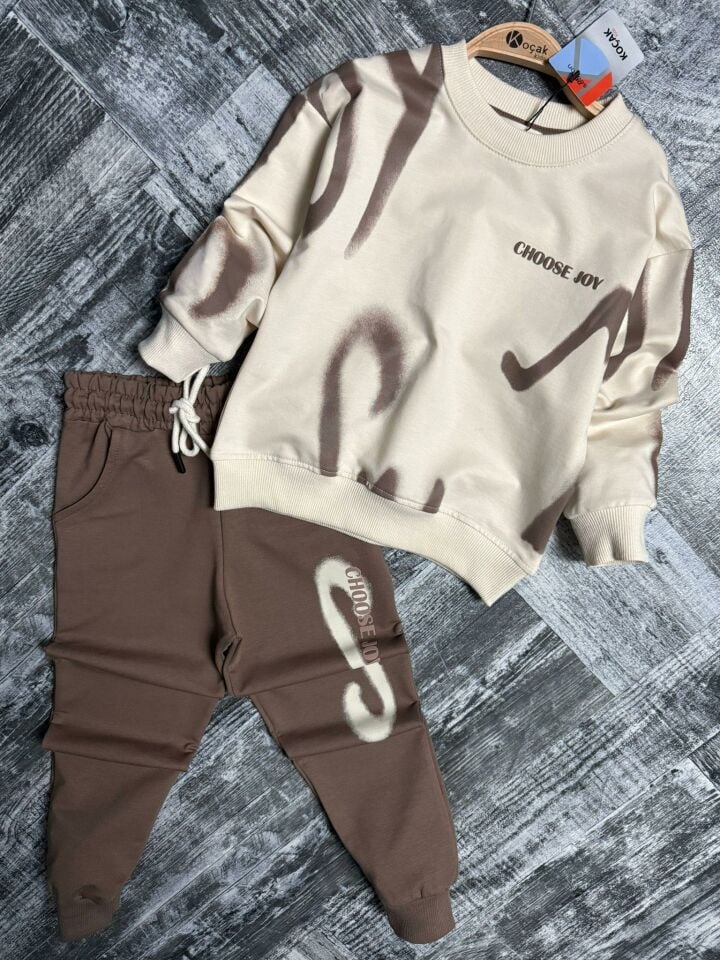 Choose Joy Çocuk Sweatshirt ve Eşofman Takımı 1314 K
