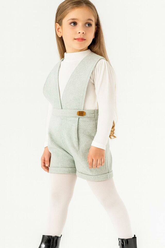 Kız Çocuk Salopet Takım Külotlu Çoraplı | 3'Lü Kombin Takım 1552Y