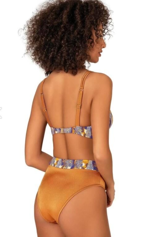 Endeep Kadın Biye Detaylı Toparlayıcı Desenli Bikini Takımı 22329