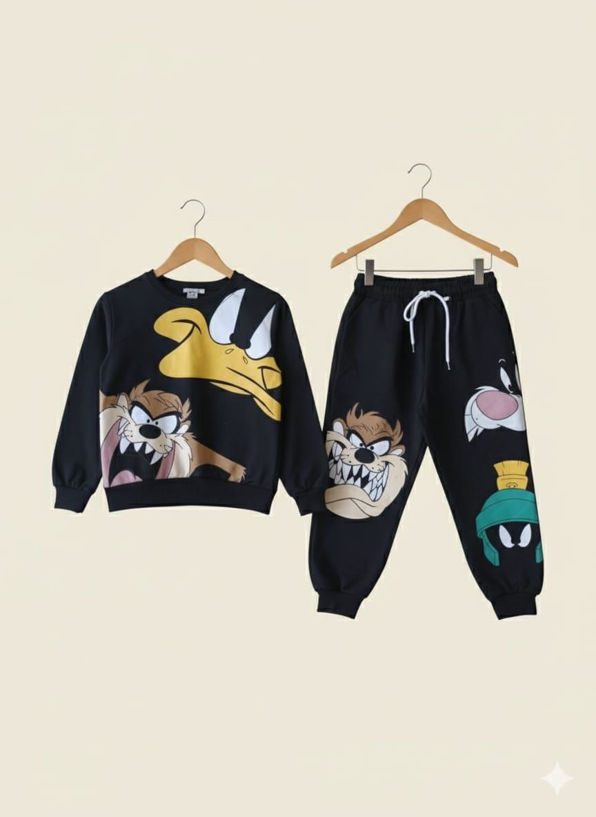 Erkek Çocuk Karakter Baskılı  Eşofman Takımı (Sweatshirt + Alt)-57076
