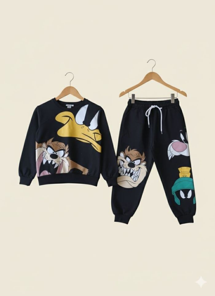 Erkek Çocuk Karakter Baskılı  Eşofman Takımı (Sweatshirt + Alt)-57076