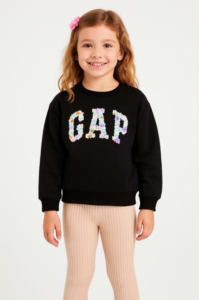 Çiçek Baskılı Taytlı Kız Çocuk Takım 1636 vizon