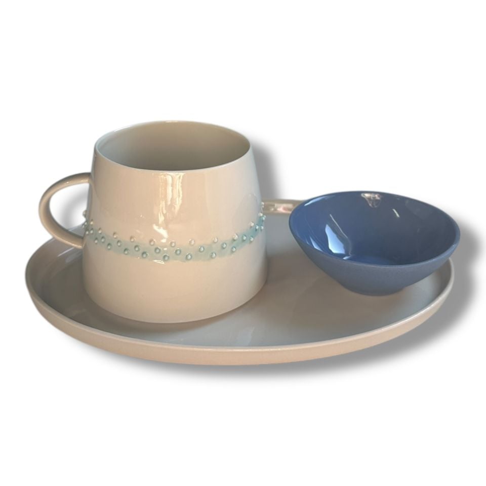 Glamor Polka Set aqua mavi