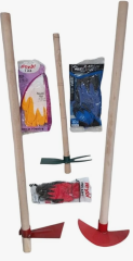 Bahçe Set Üçgen Çapa Çatal Çapa Ay Çapası Saplar + 2 Takım Eldiven