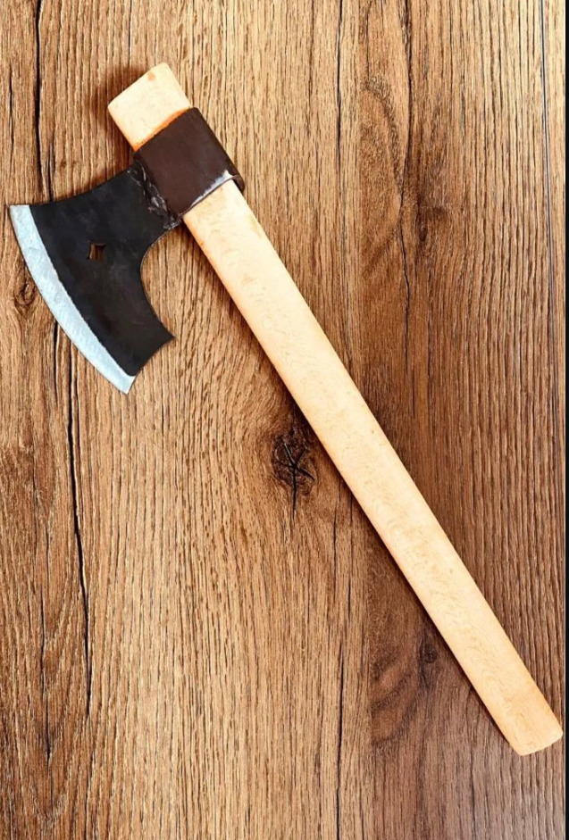 45 CM Ahşap Kayın Saplı Metal Nacak Odun Kemik Kesme Kırma Kamp Baltası