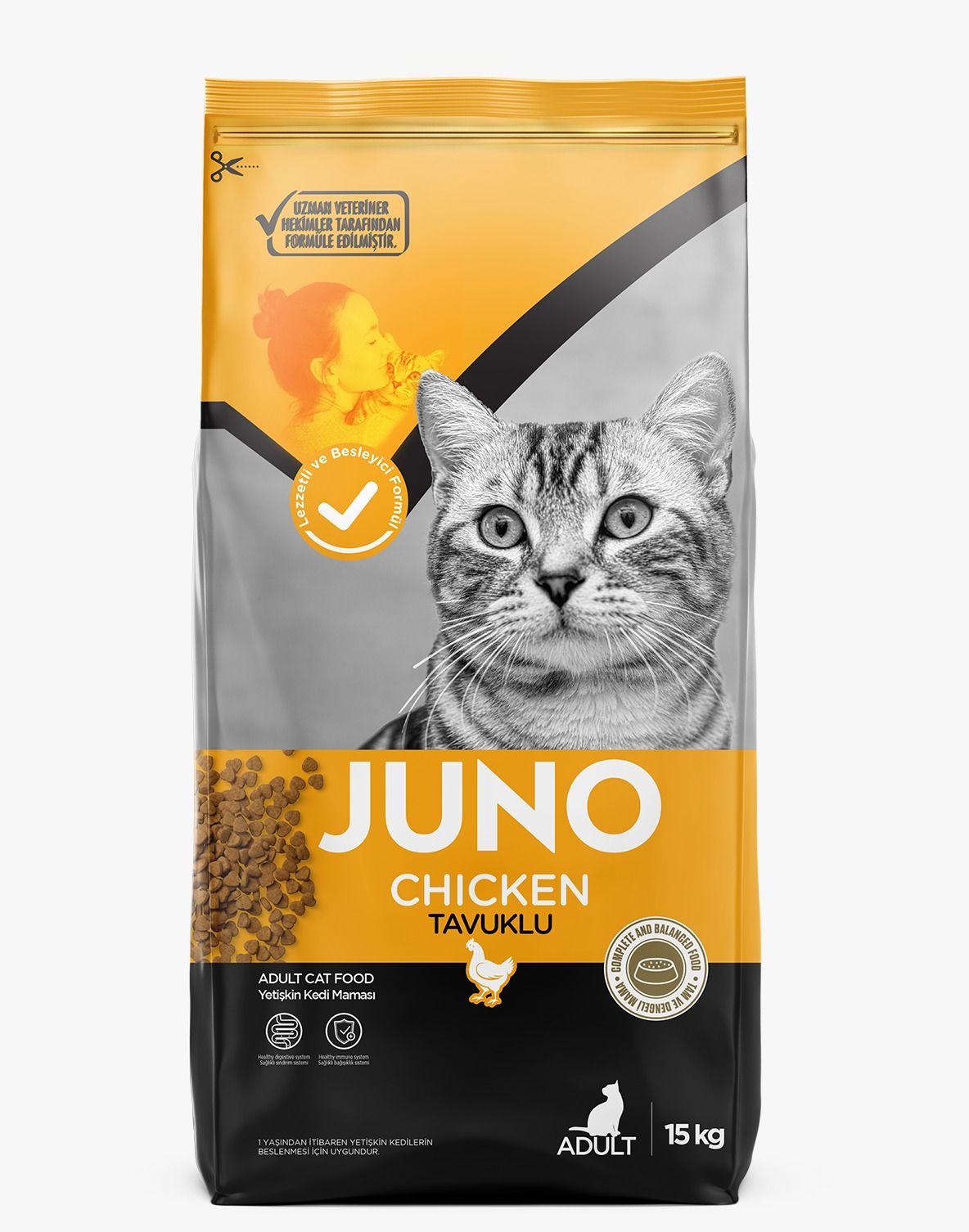 Juno Tavuklu Yetişkin Kedi Maması 2 kg