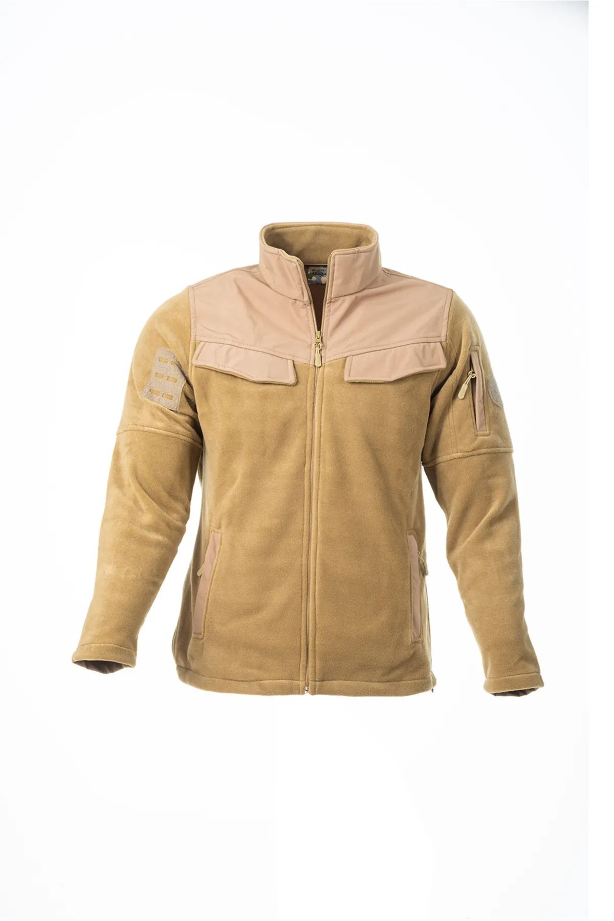 301 Model Unisex Cep Kapaklı 5 Cepli Polar Mont - Bej