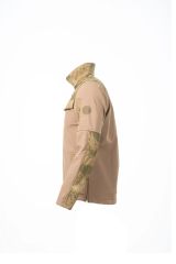 5 Cepli Cep Kapaklı Unisex Softshell Mont Ceket - Bej-Kamuflaj