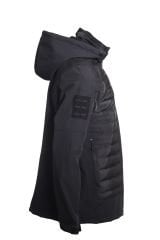 4 Cepli Önü Kapitoneli Softshell Mont Ceket - Siyah