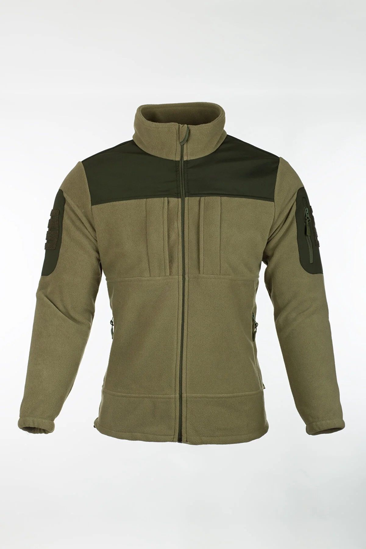 6 Cepli Softshell Robalı Mikro Polar Mont Ceket - Haki