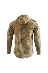 5 Cepli Tactical Double Softshell Su Geçirmez Unisex Mont Ceket - Kamuflaj
