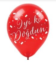 İYİKİ DOĞDUN BASKILI BALON KARIŞIK MİX 5 ADET