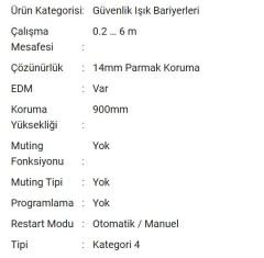SG4-14-090-OO-E Işık Bariyeri