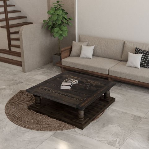 Savoca Orta Sehpa Siyah - 120x120x40