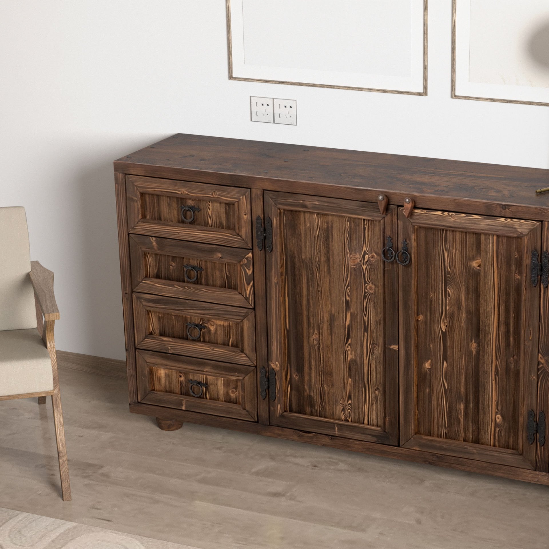 Burano Konsol Koyu Ceviz - 200x42x97
