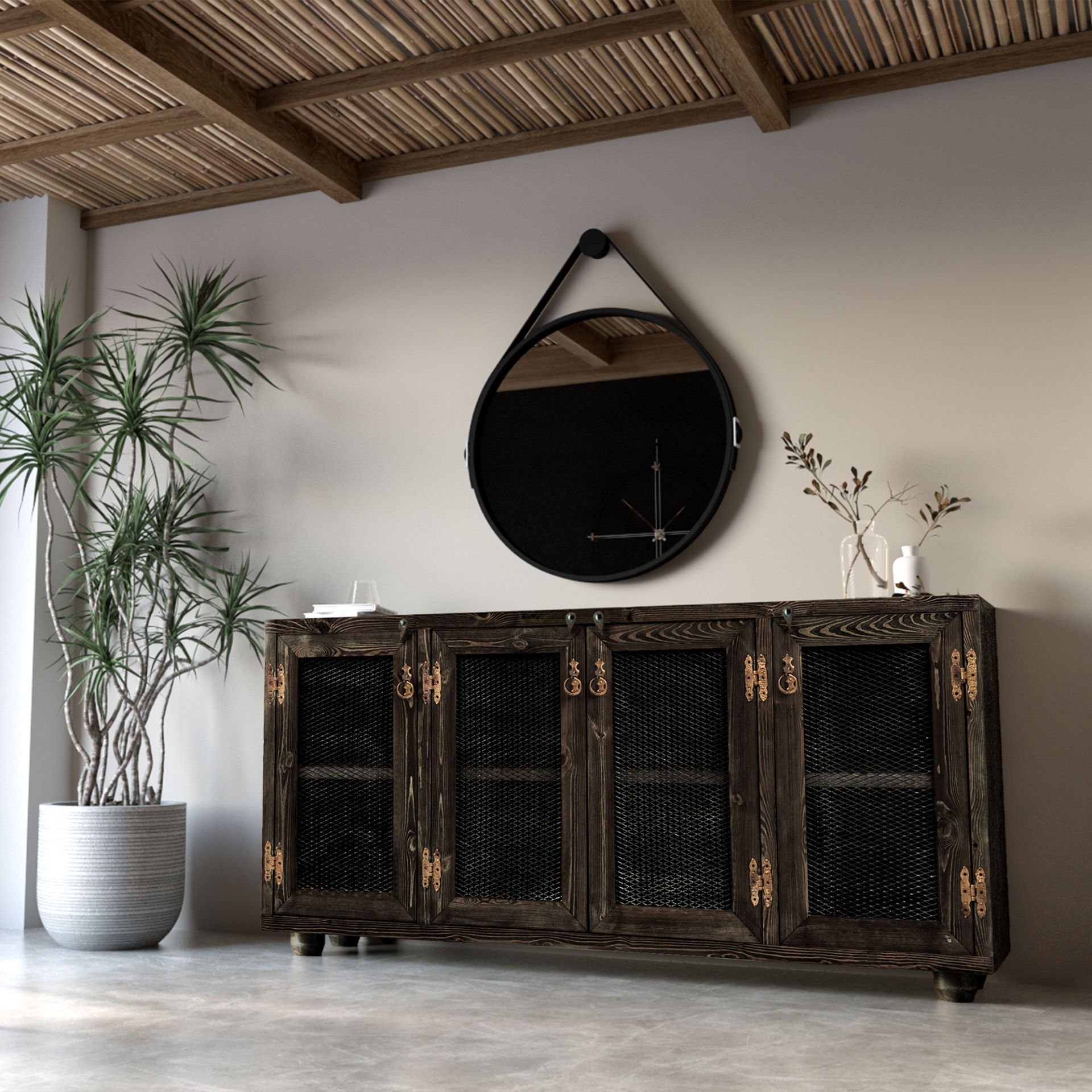 Gordes Konsol Siyah - 200x42x97