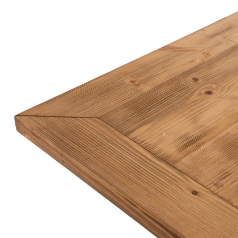 Barbaros Yemek Masası Açık Ceviz - Düz Kenarlı - 210x100x75