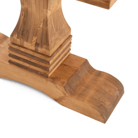 Barbaros Yemek Masası Açık Ceviz - Düz Kenarlı - 210x100x75