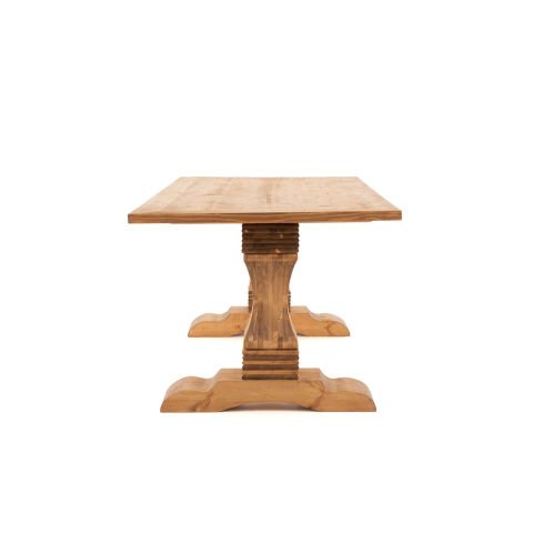 Barbaros Yemek Masası Açık Ceviz - Düz Kenarlı - 210x100x75