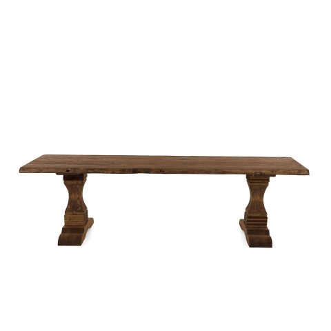 Barbaros Yemek Masası Koyu Ceviz - Doğal Kenarlı - 210x100x75