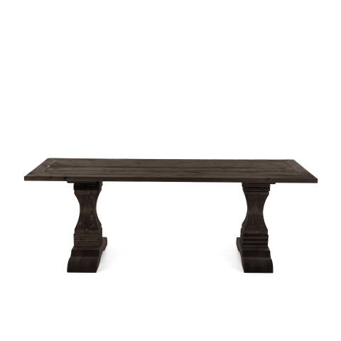 Barbaros Yemek Masası Koyu Ceviz - Düz Kenarlı - 210x100x75