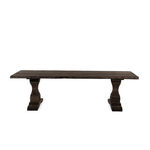 Barbaros Yemek Masası Siyah - Doğal Kenarlı - 210x100x75