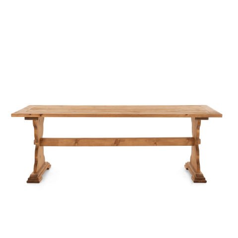 Monterey Yemek Masası Açık Ceviz - Düz Kenarlı - 210x100x75