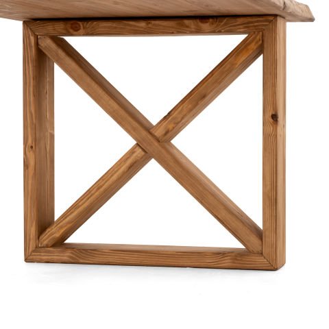 Harran Yemek Masası Açık Ceviz - Düz Kenarlı - 210x100x75