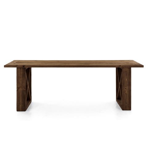 Harran Yemek Masası Koyu Ceviz - Düz Kenarlı - 210x100x75