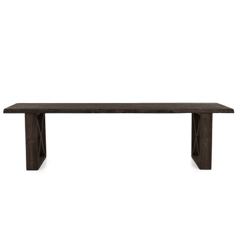 Harran Yemek Masası Siyah - Doğal Kenarlı - 210x100x75