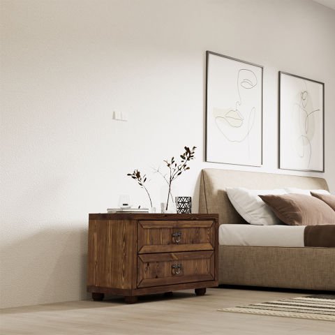 Visby Komodin Koyu Ceviz - 81x42x56