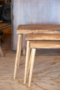 3'lü Meşe Zigon Sehpa