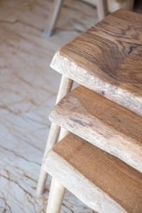 3'lü Meşe Zigon Sehpa