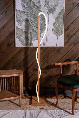 Lathe Masif Ahşap Lambader 150 cm