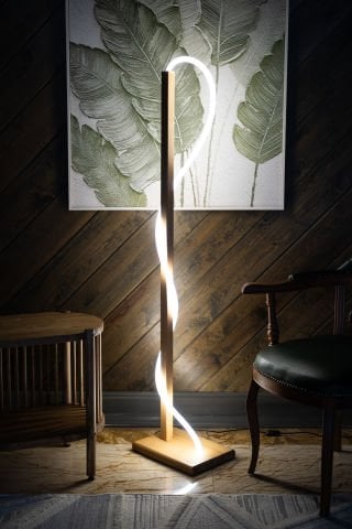 Lathe Masif Ahşap Lambader 150 cm