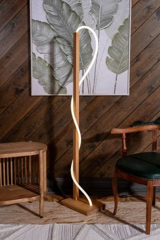 Lathe Masif Ahşap Lambader 150 cm