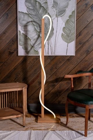 Lathe Masif Ahşap Lambader 150 cm