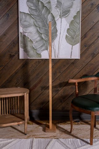 Marina Doğal Masif Ahşap LED Lambader 150 cm